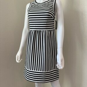 INC International Concepts Black and White Striped Mini Dress